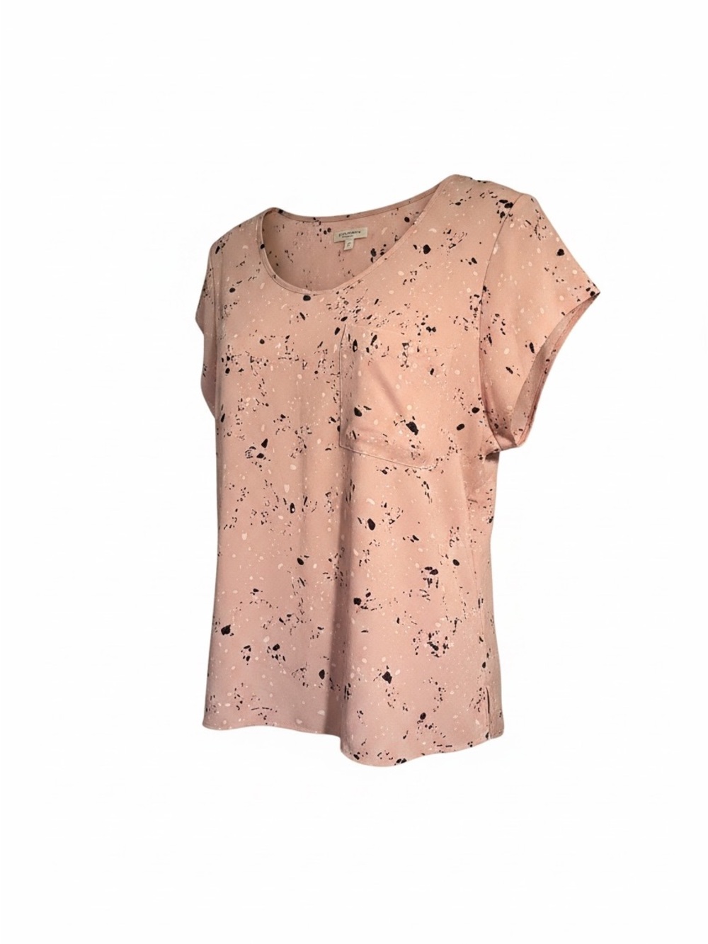 Reitmans Light Mauve Speckled Short Sleeve Pocket Top.dress up or down. Like new